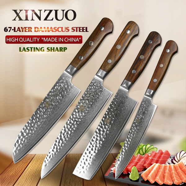 XINZUO Damascus Stainless Professional Rosewood