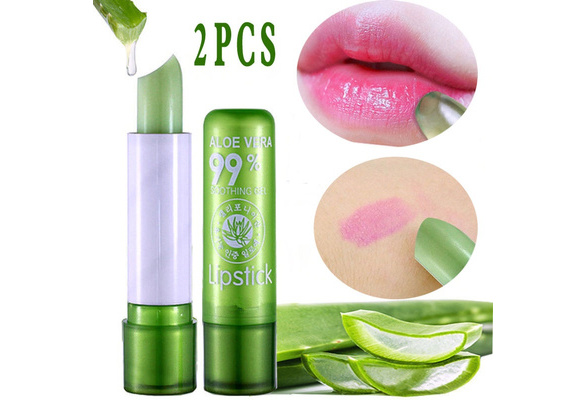 2PCS Korean 99% Aloe Vera Lipstick Color Mood Changing Long Lasting Lip Balm  Moisturizer Nutritious Lip Tint Skin Care | Wish