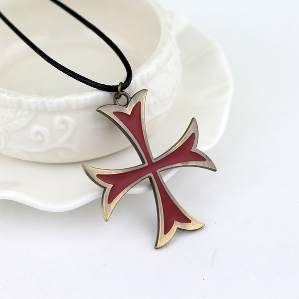 Antique Bronze Knight Templar Crusader Cross Pendant Necklace Wish - Crusader Cross Pendant Antique Bronze Knight Templar Crusader Cross Pendant Necklace Wish - Crusader Cross Pendant