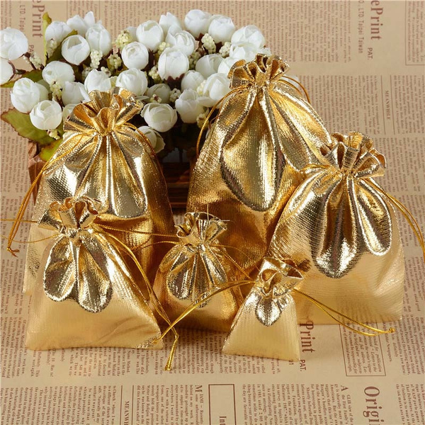 Red, 4x6 50 Pcs Gift Bags Organza Drawstring Pouch for Jewelry Birthday Wedding Party Favors Gift Candy Christmas Thanksgiving Halloween LanTian Organza Bags 