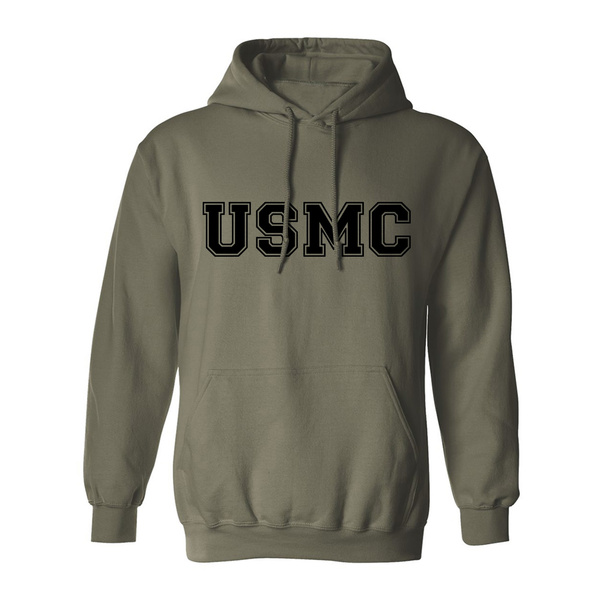 USMC Athletic Marines Hooded Sweatshirt in Gray