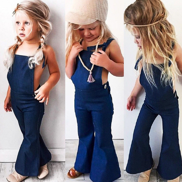 kids denim playsuit