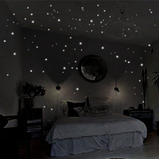 407Pcs Wall Stickers Wall Decor Glow In The Dark Star Sticker Decal For Kids Room