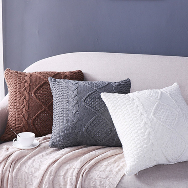 large cable knit pillows