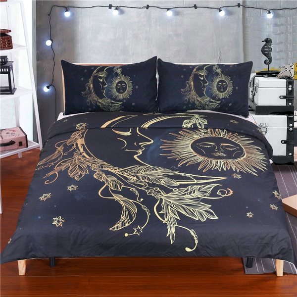 SUN MOON AND STARS QUEEN SIZE BLANKET 