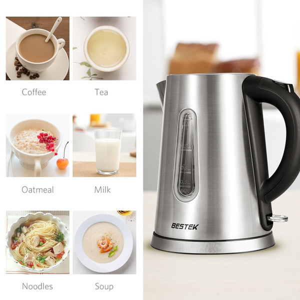 Stainless Steel 1.7L Electric Kettle 1500W Fast Boil with Auto