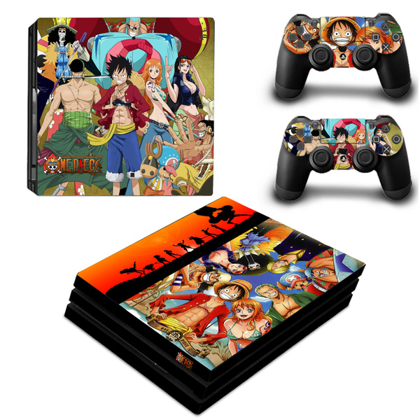 Anime One Piece Luffy Ps4 Pro Skin Sticker Decal For Ps4 Playstation 4 Pro Console And 2 Controllers Stickers Wish