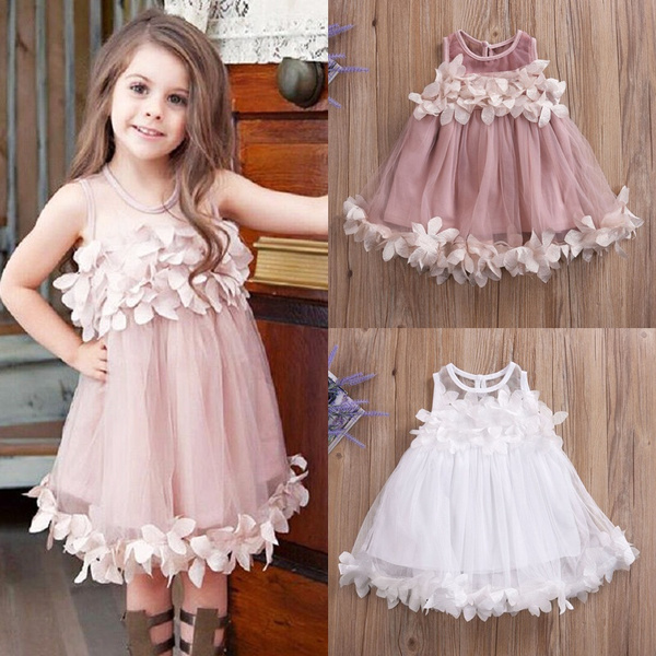 Little Girls Tulle Flower Girl Dress – Elegant Sequin Lace Pageant Prom Bridesmaid Party Dress (Sleeveless, Zipper Back) - View #8