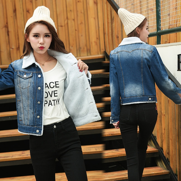 Winter jeans hot sale jacket womens