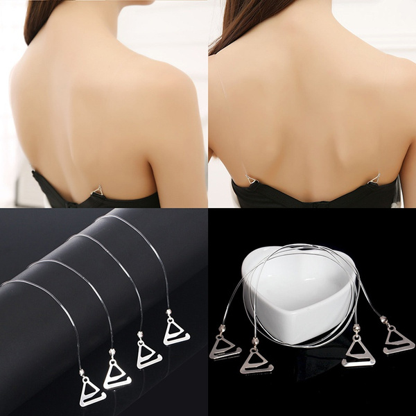 Anti-slip Super Invisible Transparent Clear Bra Strap Shoulder