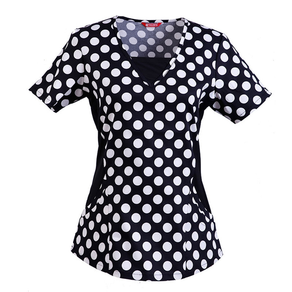 polka dot scrub top