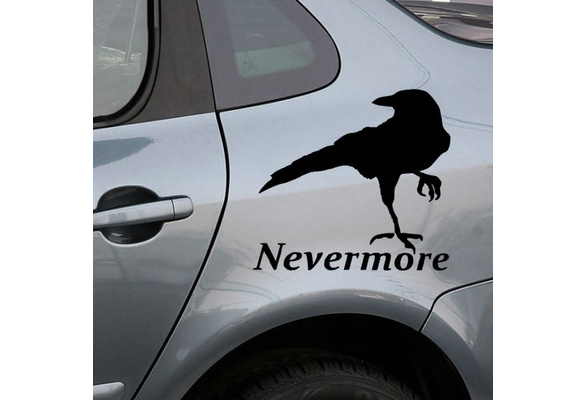 Nevermore Edgar Allan Poe's The Raven Bumper Sticker - 5" Vinyl Decal For Cars & Windows