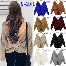 Fashion, knitted sweater, Long Sleeve, Tops