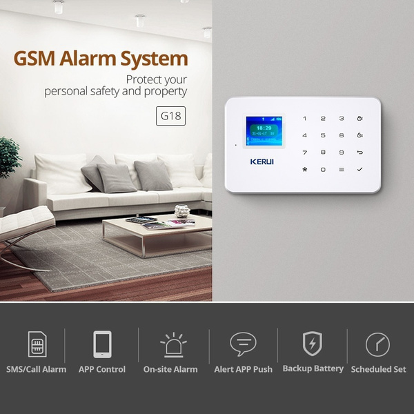Kerui G18 Gsm Sms Alarm System Control Panel Host Protection Burglar For Home Security Wish Kerui G18 Gsm Sms Alarm System Control, Home Alarm Control Panel