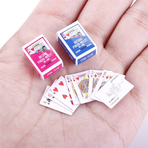 Mini Playing Cards 1:12 Dollhouse Miniature Poker Doll House Toy | Wish