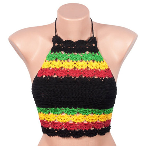 rasta crochet top