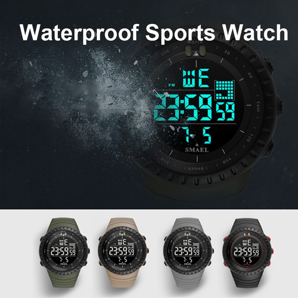 Watches Wholesale Fashion Trends Couples LED Dual Display Sports Outdoor  Multi-Functional Electronic Watches Men's | Wish