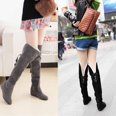 kneeboot, Suede, Leather Boots, thigh