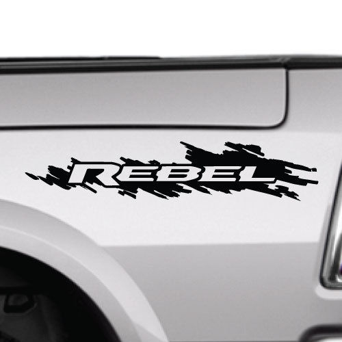 Dodge Ram Rebel Splash Grunge Logo Truck Vinyl Decal Graphic Reflective Cast