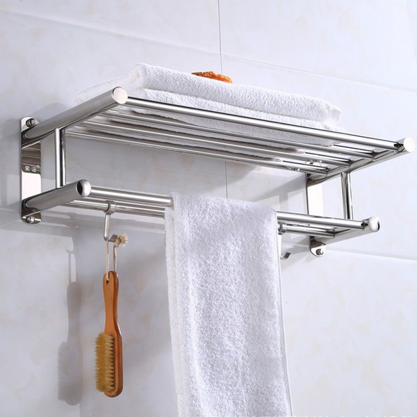 Bathroom Towel Holder Stainless Steel, Towel Rack For Bathroom Wall