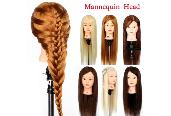 Neverland 30% 50% 90% Real & Synthetic Hair Hairdressing Dolls Head Female Mannequin  Hairdressing Styling Training Head Mannequin Head with Clamp | Wish