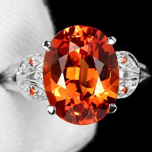 Vintage orange deals sapphire ring