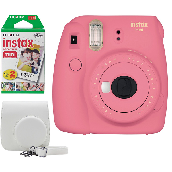 heroïsch aanraken Vlek Fujifilm Instax Mini 9 Instant Camera Bundle w/ Case and Film - Flamingo  Pink | Wish