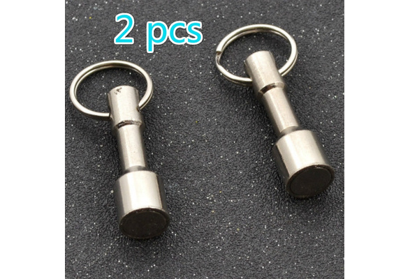 2Pcs Magnetic Keychain Keychain Magnet for Testing Brass Metals Test Magnet Hanging Keys Holders 