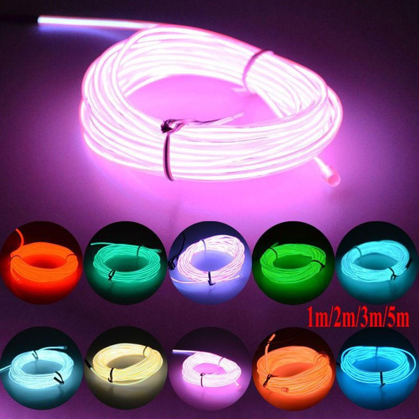 Flexible Neon LED Light Glow EL Wire String Strip Rope Tube Car Christmas Party! 