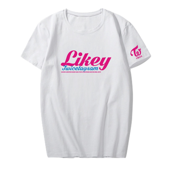 Twice Logo Twicetagram Album Likey Kpop Fashion Lovers Printed Cotton T Shirt Casual Tee Short Sleeve Tops Black Pink White Grey Wish Twice Logo Twicetagram Album Likey Kpop Fashion Lovers Printed Cotton T Shirt Casual Tee Short Sleeve Tops Black Pink White Grey Wish