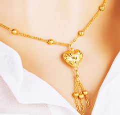 Heart, Chain Necklace, Shorts, tasselsnecklace