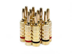 Plug, goldplated, bananaplug, gold