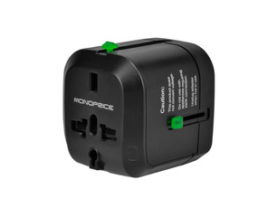 Compact, cube, black, internationalwallchargersinternational