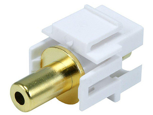 audiovideokeystonejack, monoprice, 35mm, white