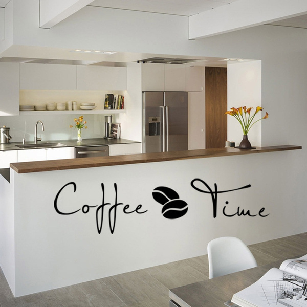 Coffee Letters Kitchen Wall Decals Sticker Cafe Vinyl Art Decor Bar Wish - Coffee Bar Wall Decals