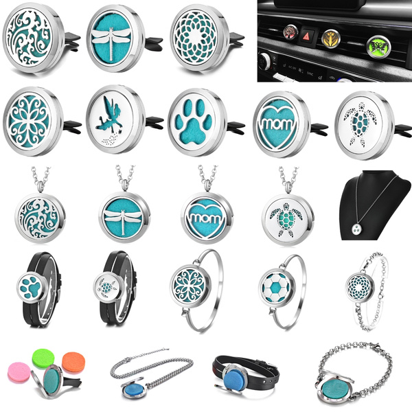 10 Styles 316L Stainless Steel 30mm Hollow Out Essential Oils