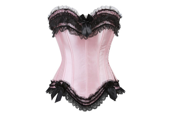 Plus Size Side Lace Up Bustier Top - Pink