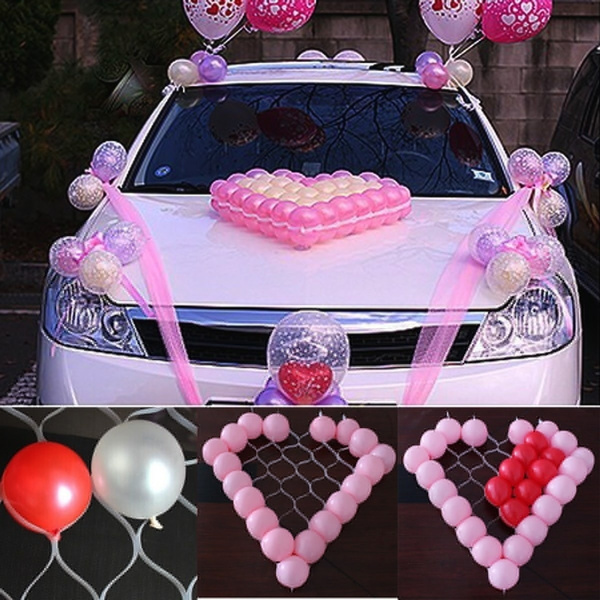 Good DIY Heart-shaped PVC Grid Balloon Tool Birthday Wedding Party Decoration 