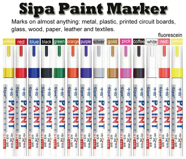 BEMLP Waterproof metallic paint marker pens with fluorescence