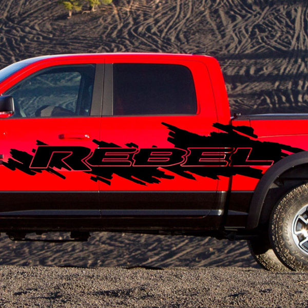 2xDodge Ram Rebel Splash Grunge Logo Vinyl Decal Graphic Reflective ...