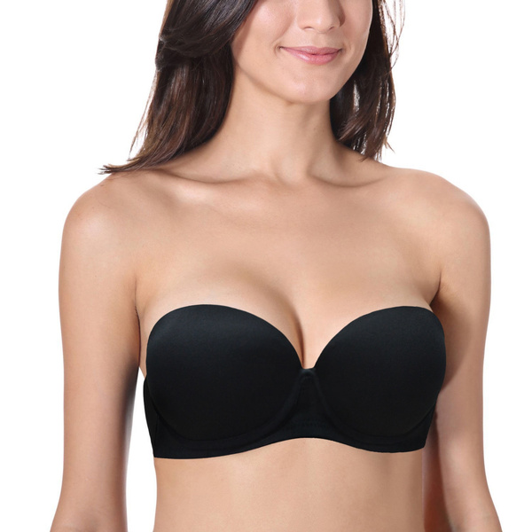 Dirie Push Up Bra Strapless Underwire Thick Padded Multiway Add