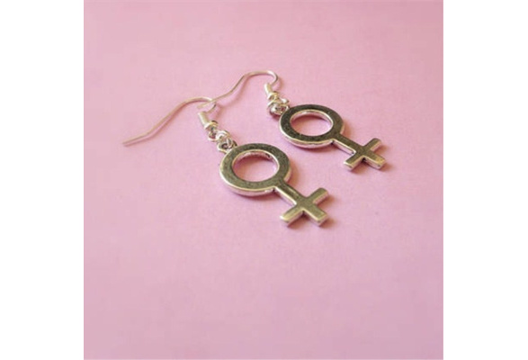 woman symbol earrings