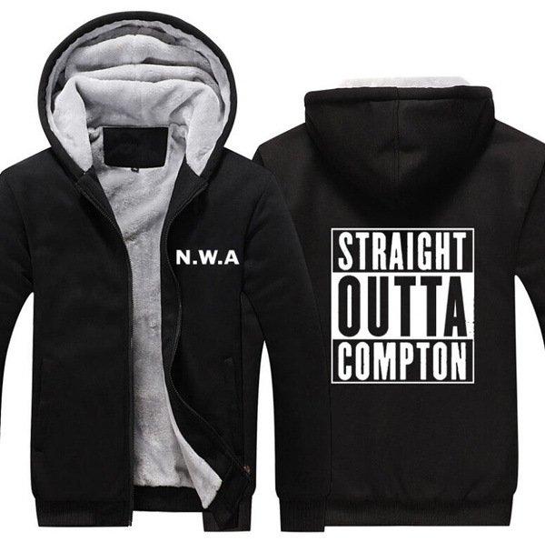 NWA Straight Outta Compton Invierno Hombres Mujeres Sudaderas de moda  Sudaderas con capucha engrosamiento Cremalleras Chaqueta de abrigo | Wish