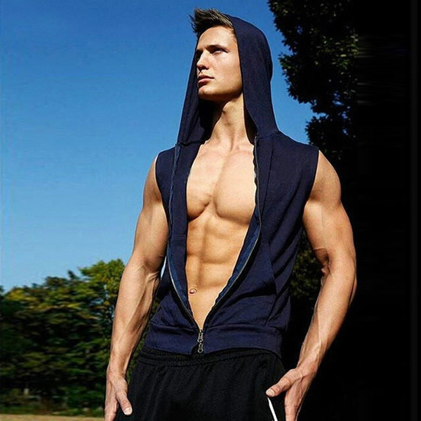 Tank top hoodie online gym