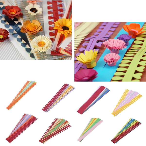 1 Bag Flower Quilling Paper Strips Colorful Origami DIY Paper Hand