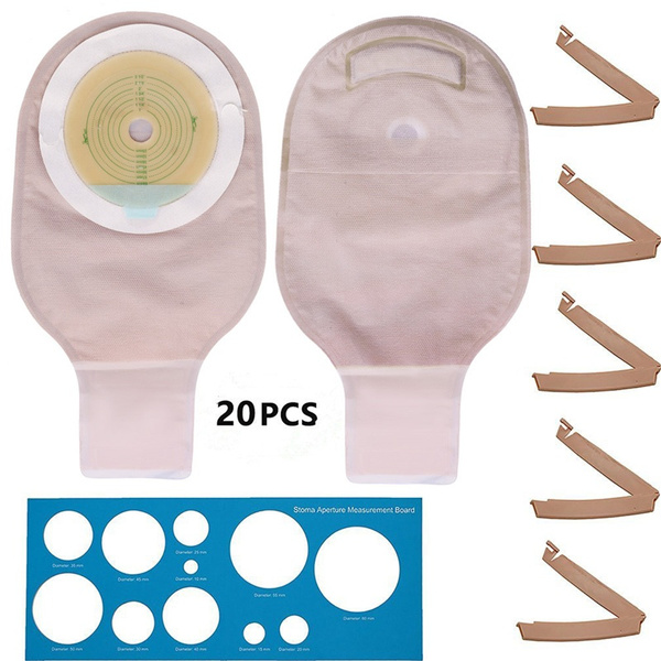 20 PCS Bags One Piece Ostomy Bag Colostomy ,Ostomy Drainable Pouch