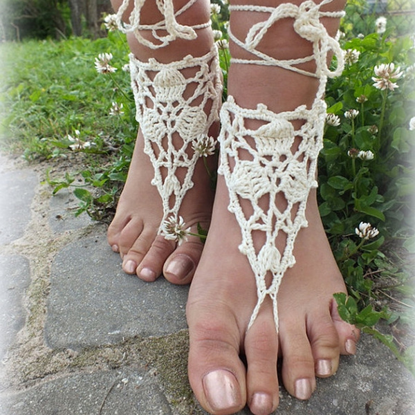 crochet:: big-girl barefoot sandals – yarnchick