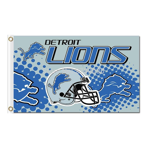 Detroit Lions Blue Vertical Flag / Banner 5 X 3 Ft (150 X 90 Cm) - Flags  Delivery