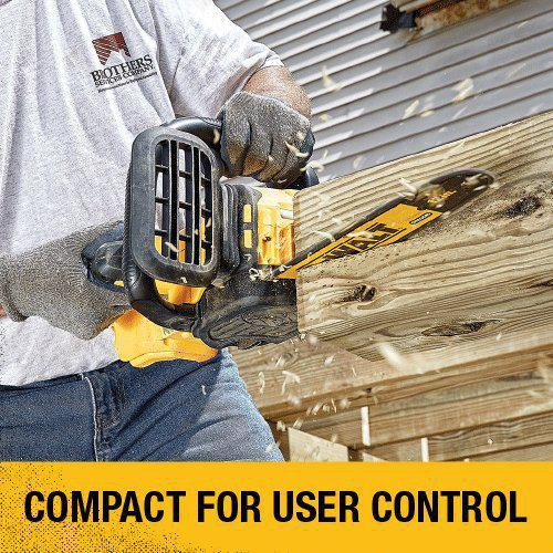 Dewalt dccs620b 20v max compact cordless discount chainsaw kit bare tool with brushless motor