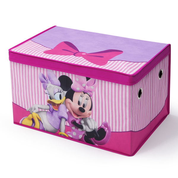 pink fabric toy box